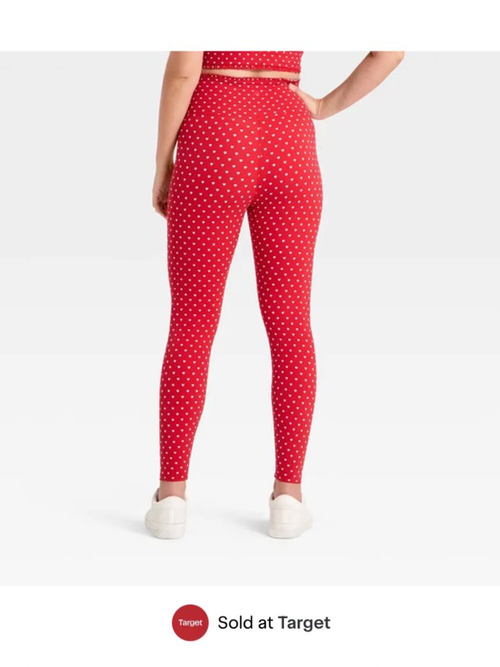 NWT All In Motion Heart Print 7/8 Leggings in Size XXL - Picture 5 of 16